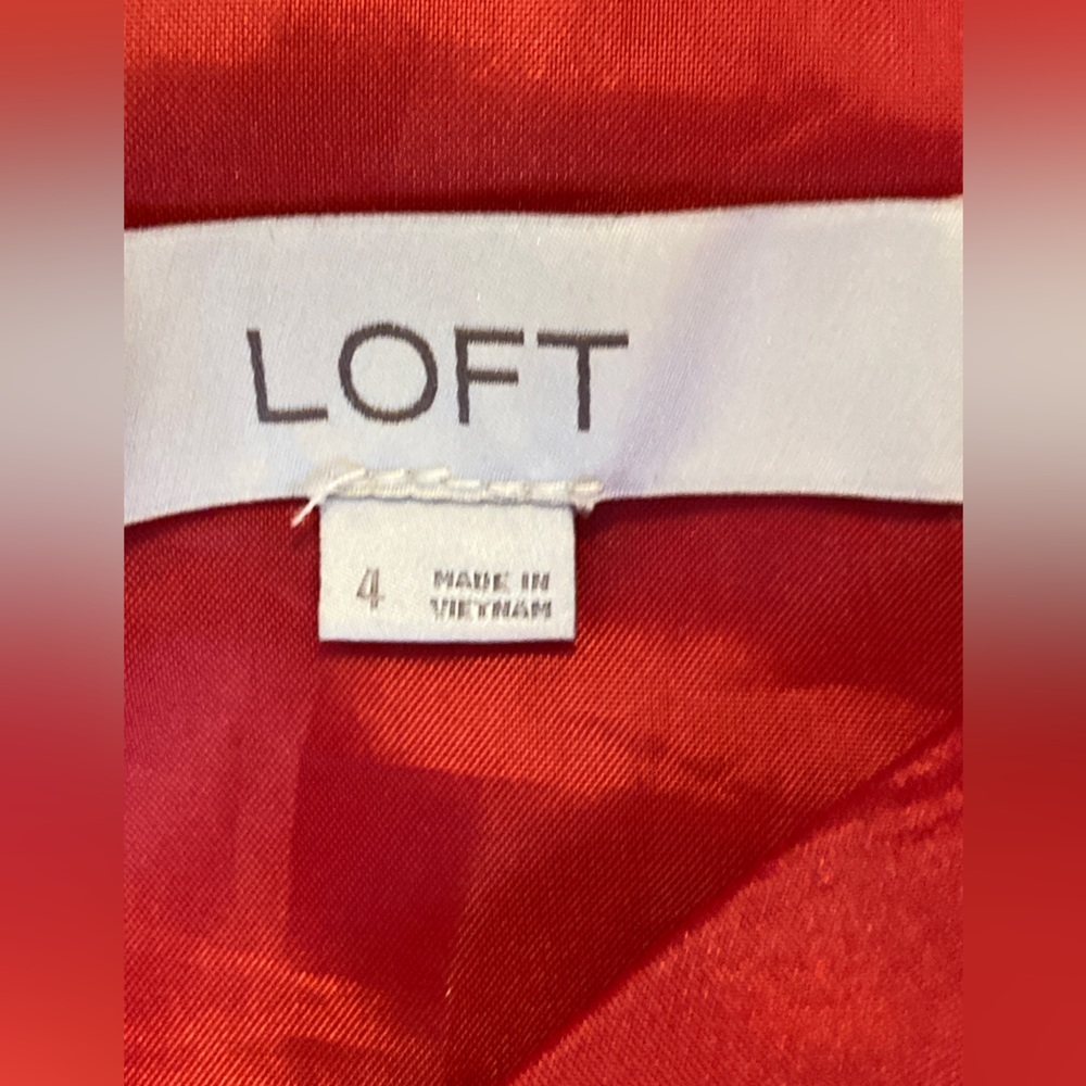 LOFT red sleeveless dress. - Picture 5 of 6